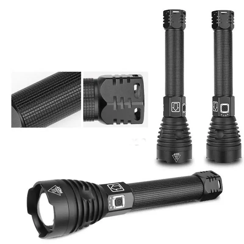 

Strong Light Flashlight Led Outdoor Waterproof Battery Display High-power Rechargeable Flashlight P50 J3Z3