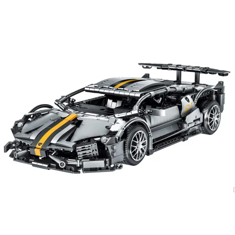 

Конструктор Суперскоростной спортивный гоночный автомобиль, 1:14, серый, 1337 шт.