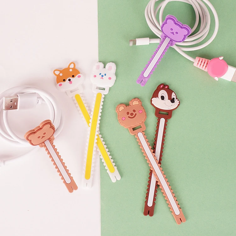 Мультяшная кабельная стяжка устройство для намотки пилообразных зубьев милый