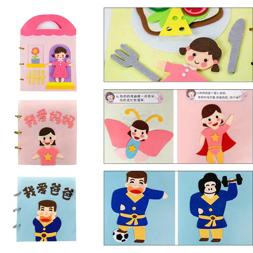 

Colorful Baby Cloth Book Practice Hand Early Learning Education Quiet Book Soft Parent-Child Interaction Book