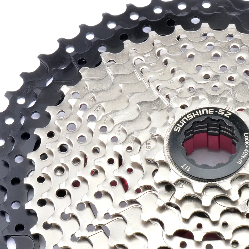 SUNSHINE MTB Cassette 8 9 10 11 12 Speed 32/36/40/42/46/50/52T Mountain Bicycle Freewheel Bike Sprocket For Shimano SRAM SUNRACE |