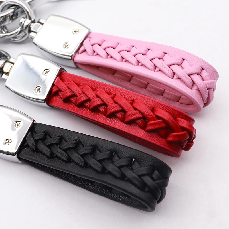 

Car decoration high quality leather braided rope car keychain for XC90 C70 V50 V60 V70 V90 S60 Estate