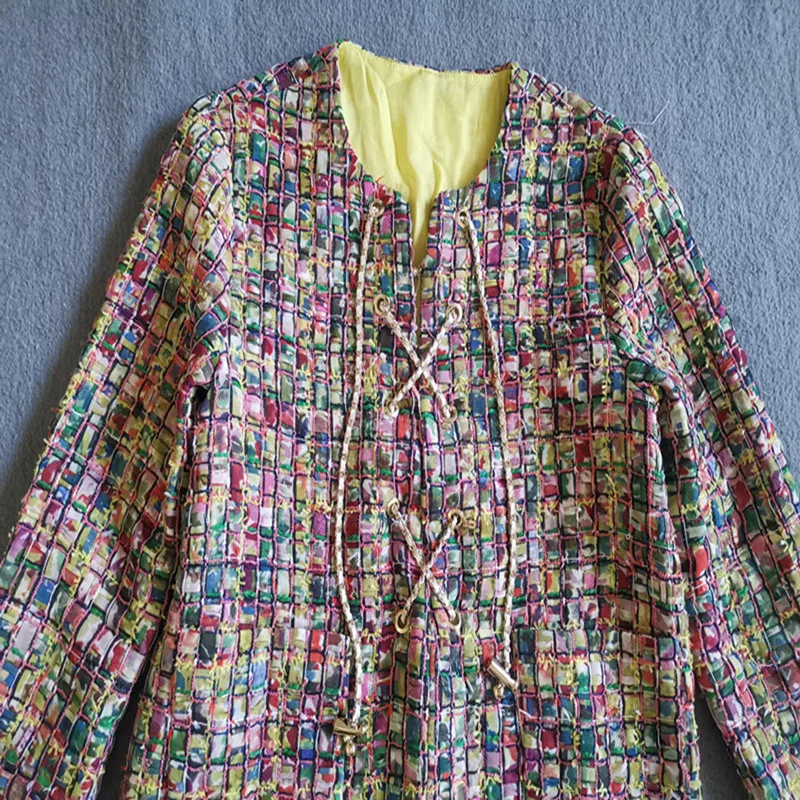 

Spring 2021 New Dress Heavy Color Plaid 4 Pocket Age Reduction Short Collar Skirt Round