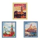 Набор для вышивки лондонские часы и башня, Набор для вышивки крестиком, с узорами из отпечатанных ниток 11CT 14CT, вышивка, декоративная ткань