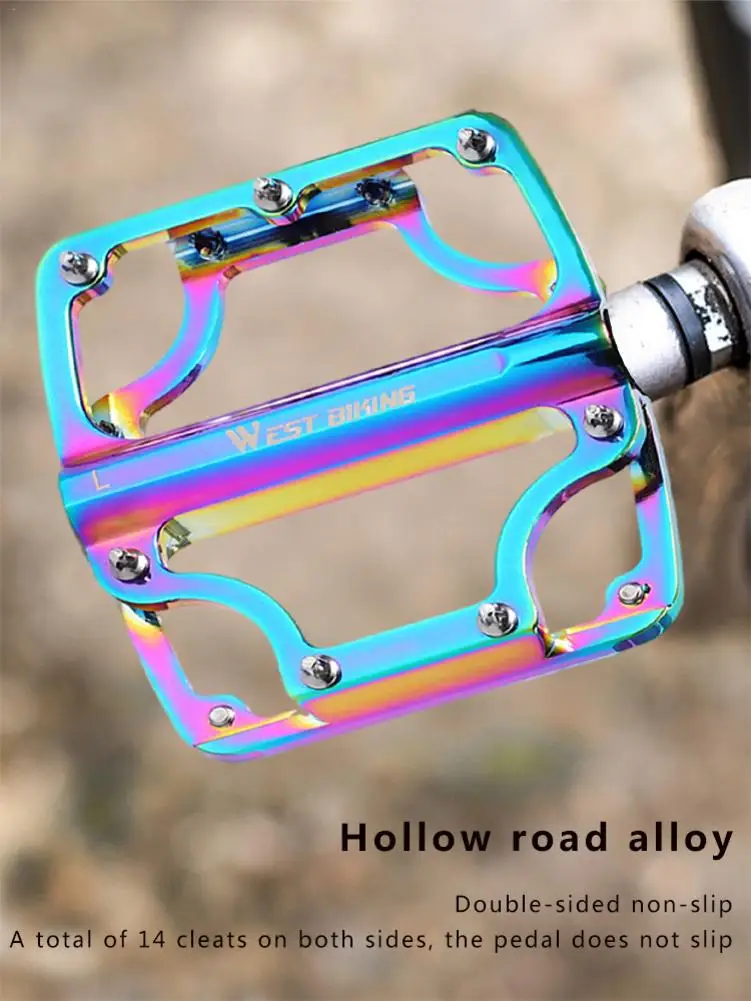 

Rainbow MTB Bike Pedal Aluminum Alloy Anti-Slip Platform 3 Bearing Colorful Pedals For BMX Mountain Bike Accessories