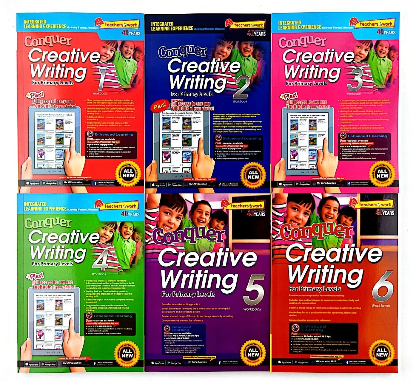 Ceny 6 Sztuk/zestaw Sap Couquer Kreatywne Pisanie Książki Klasy 1-6 Dzieci Uczą Się Pisać Książki Singapur Szkoła Podstawowa Matematyka Podręcznik