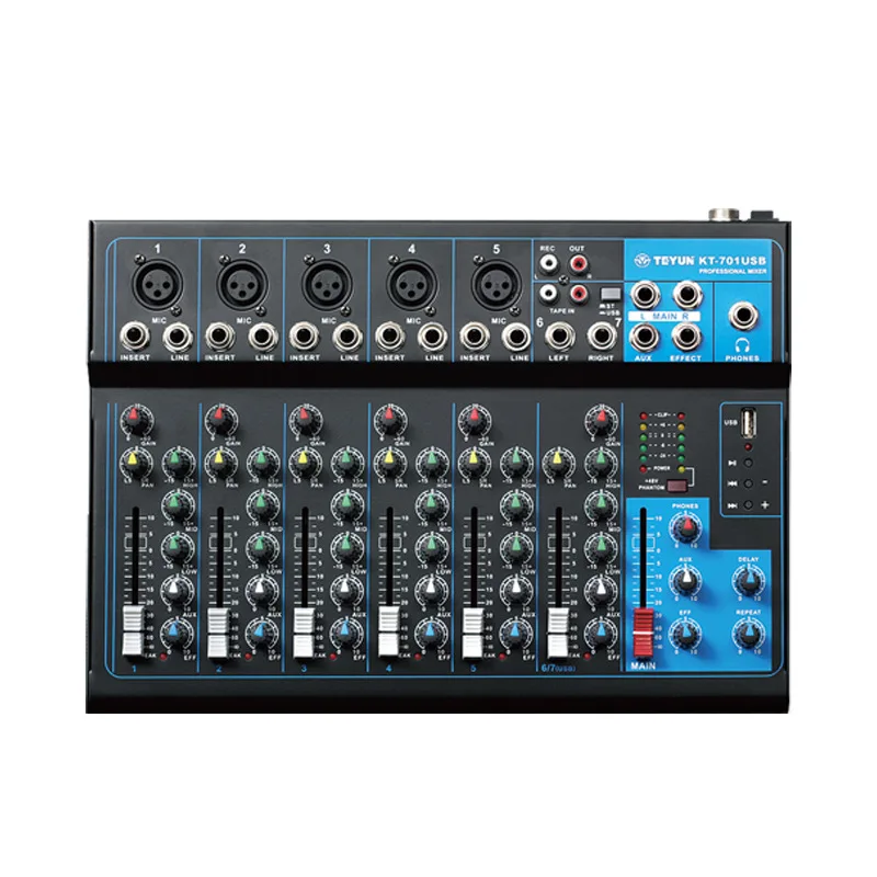 Профессиональный четырехканальный 7 канальный микшер цифровое dj оборудование с