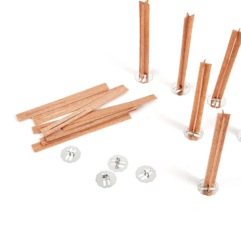 

10pcs/SET Cross Wood Candles Core for DIY Candle Making Supply Wooden Candle Wicks for Soy Wax