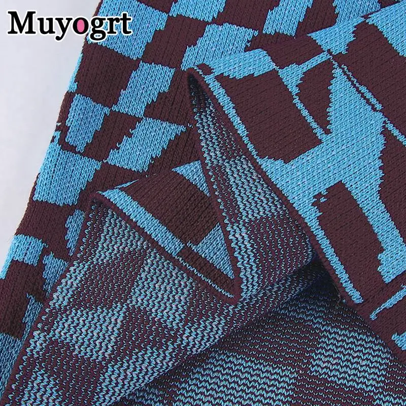

Muyogrt Summer Knit Crop Top Women Sleeveless Y2K Tank Top Basic T Shirts Casual Checker Plaid Vest Streetwear Tank Top Vintage