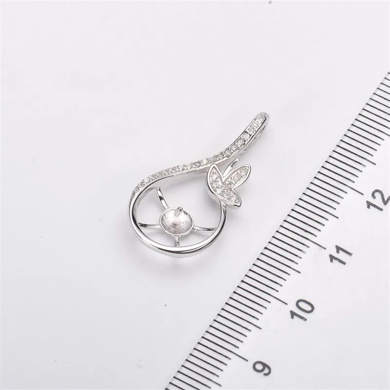 

Jewelry Handwork Pendant Base S925 Sterling Silver Pearl Pendant Accessories And Parts Findings Jewelry For DIY Fittings Women