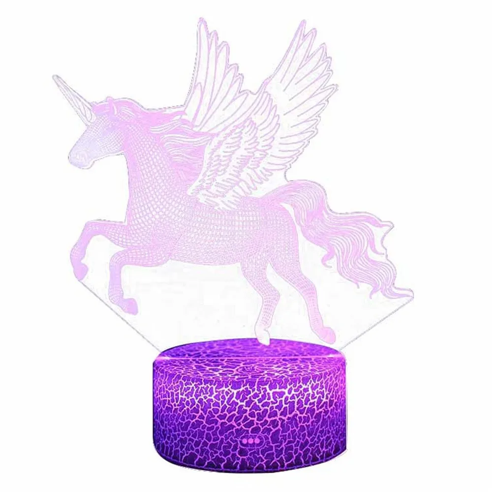 

Unicorn Series 3d Night Lamp Touch Remote Control Colorful Table Creative Gift