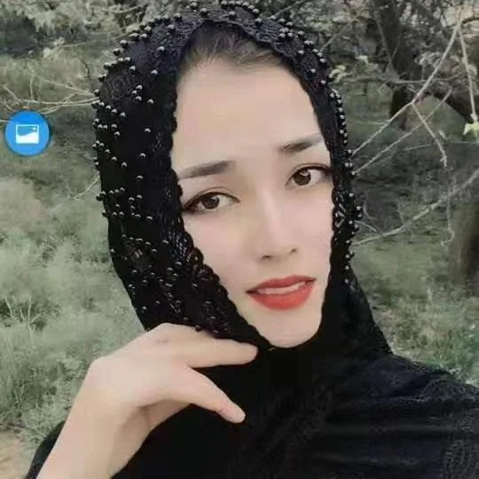 Кружевные женские длинные Хиджабы однотонные мусульманские платки |