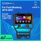 COHO для Ford Mustang Octa-Core 2015-2021 Android автомобильное радио, мультимедийный видеоплеер, навигация GPS 6 + 128 Blu-Ray