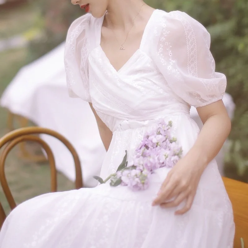 

2021 летние футболки «French в винтажном стиле; Для женщин средней длины с свободного покроя с коротким рукавом Элегантные однотонные платья жен...