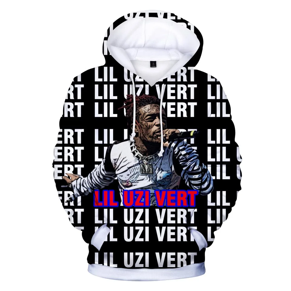 Lil Uzi Vert 3d Hoodies Men Women Popular Casual Hoody Autumn Winter Sweatshirts Rapper Mens Loose Pullover | Мужская одежда