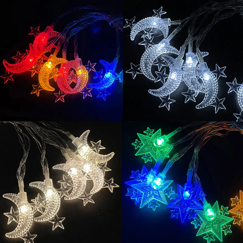 

10LED Ramadan Decorations Lamps Happy EID Mubarak Decor LED String Lights Eid al-Fitr Islam Muslim Festive Party Supplies