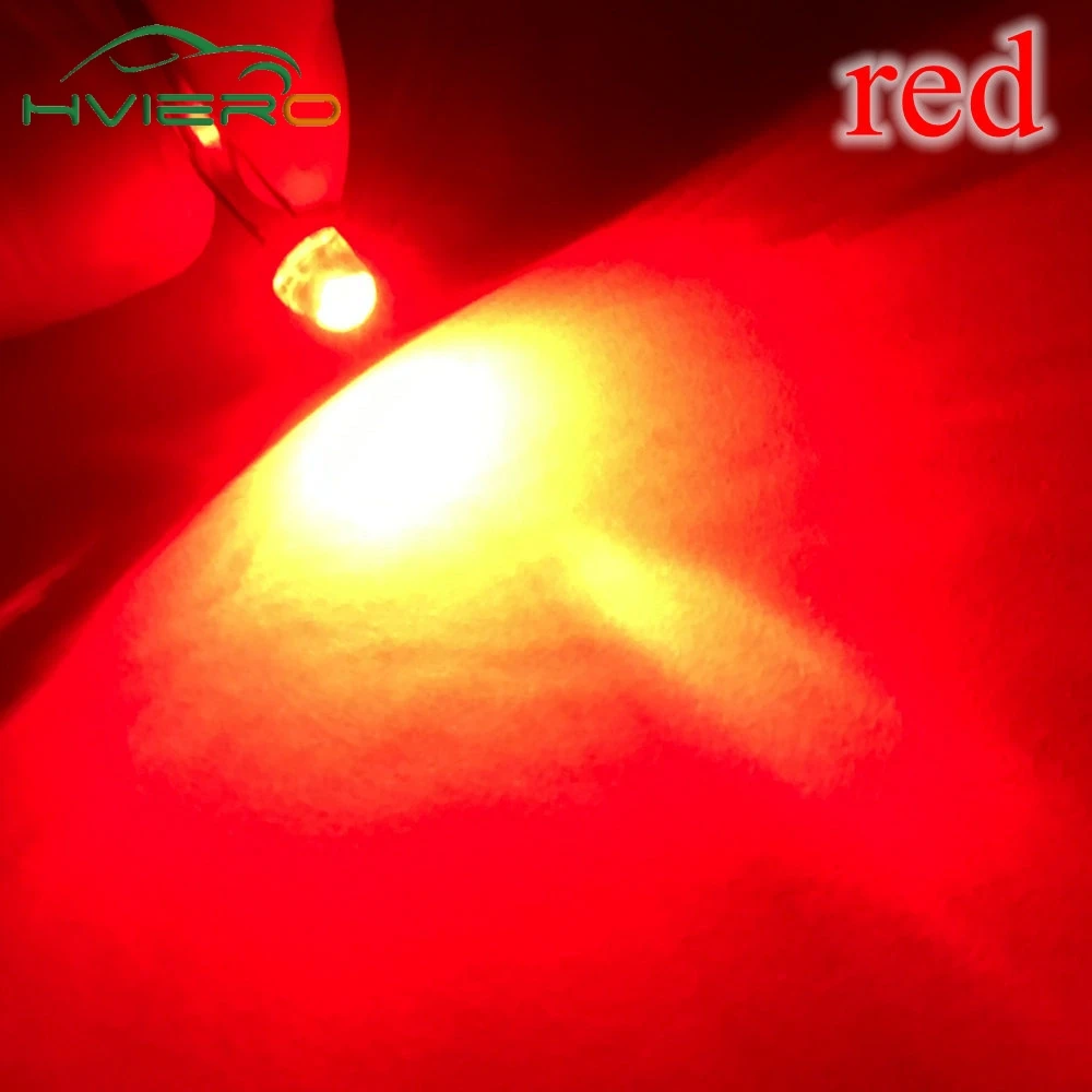 100 шт. минимум 5 мм светоизлучающие диоды соломенная шляпа белые красные Зеленые