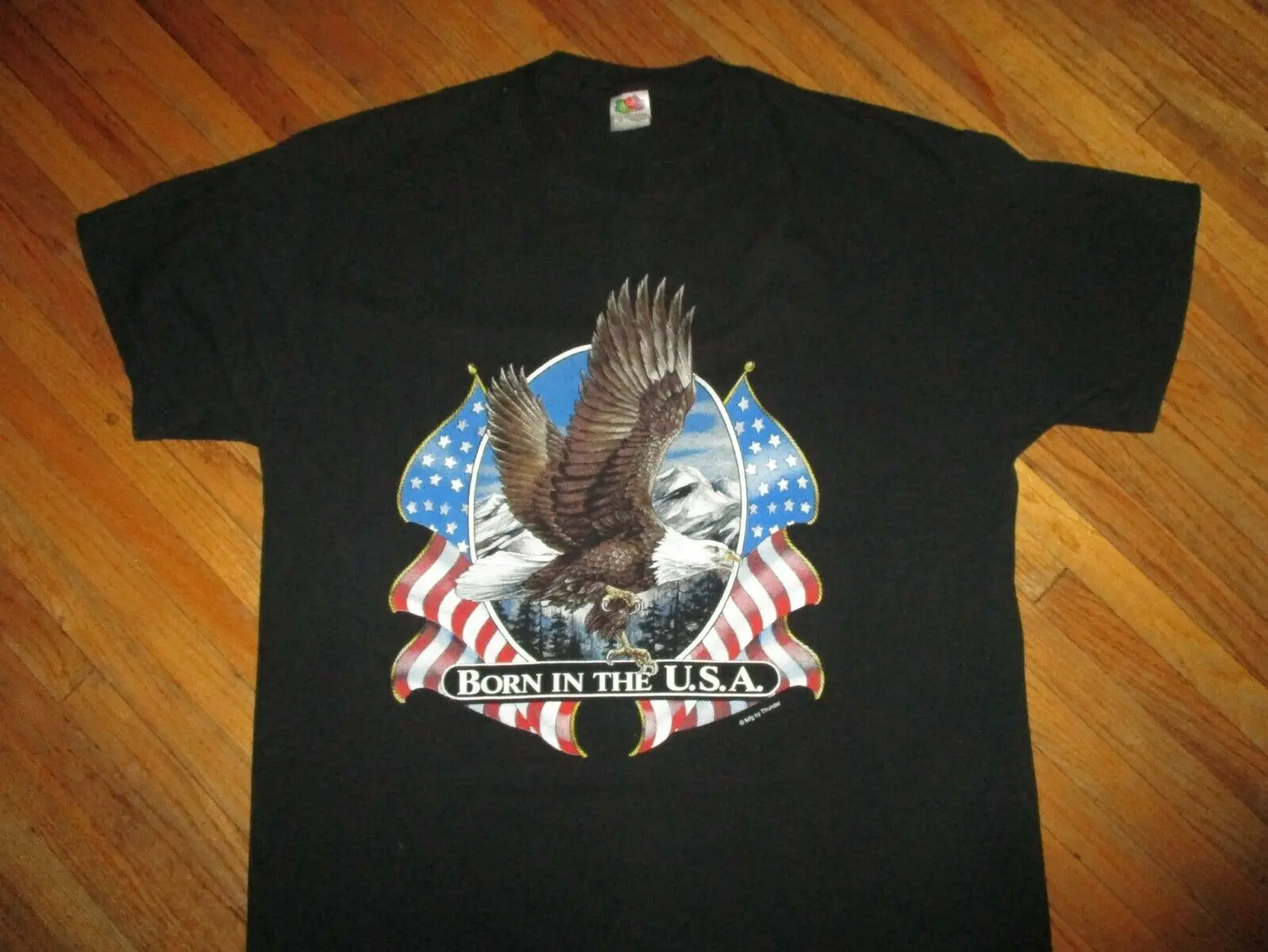 

BORN IN THE USA Men T SHIRT Eagles American Flag Freedom Biker Trucker Patriotic Short Casual shirts