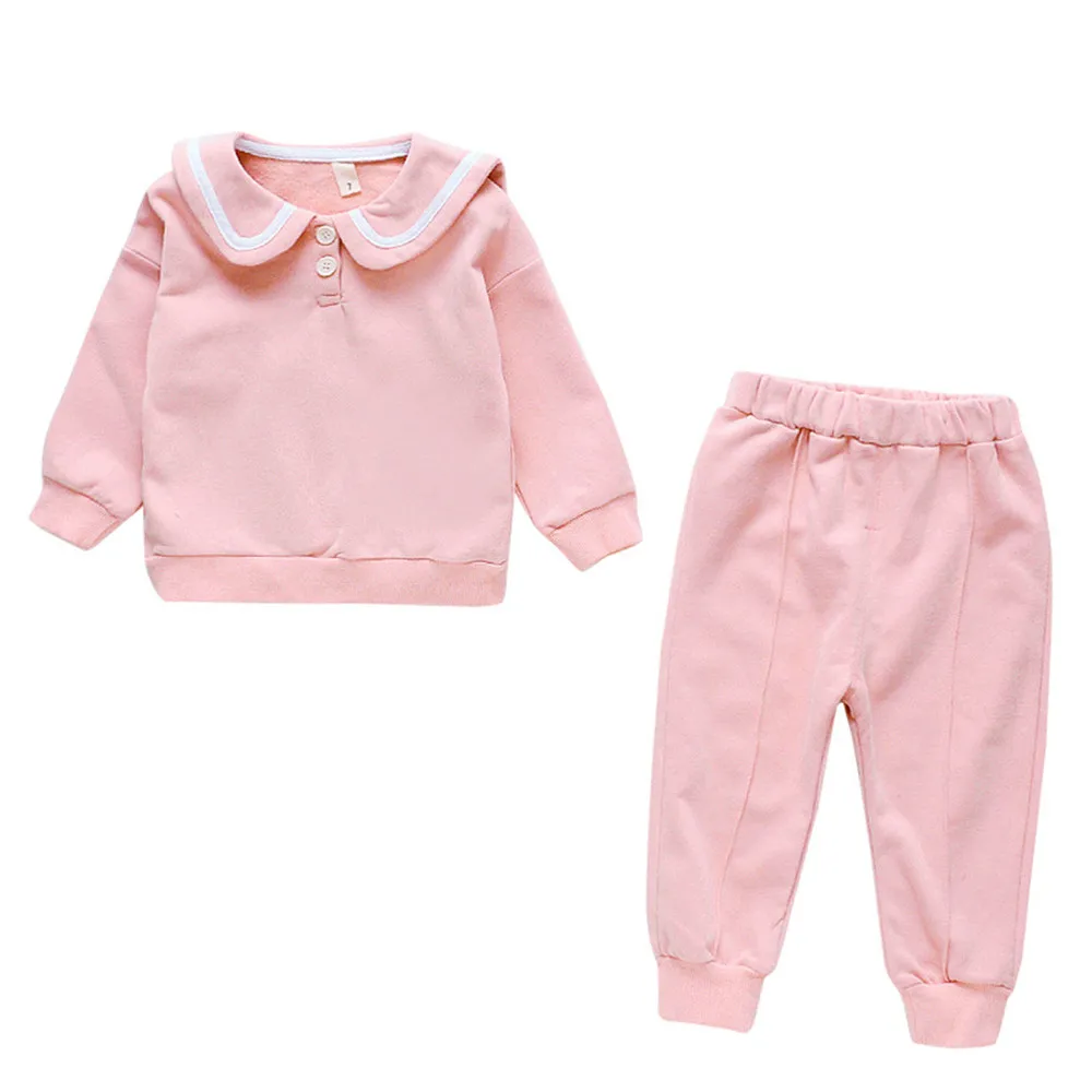 

Spring and Autumn Solid Color Girl 2Pcs Clothes Set Cute Newborn Toddlers Fashion Kids Clothing 4 Colors Avaliable