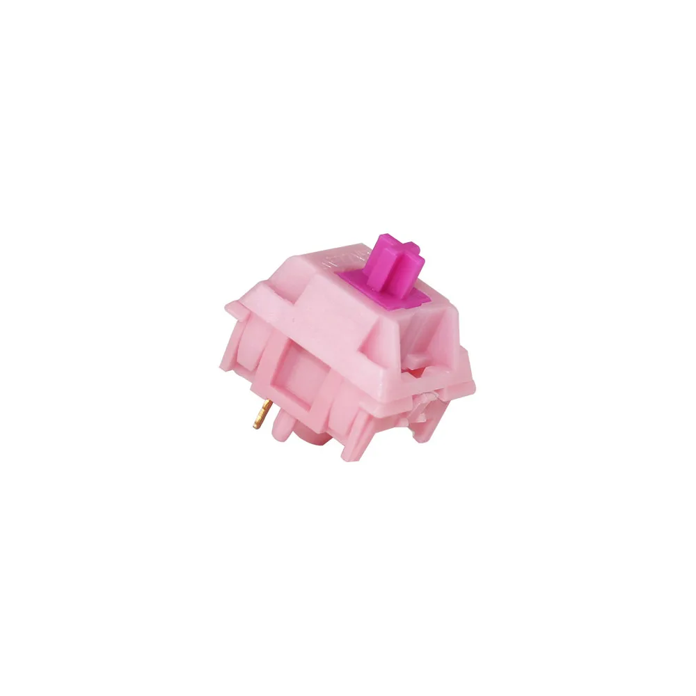 

Boba gum pink silent Linear Bobagum RGB for Mechanical keyboard custom switch 5pin 52g 62g 68g bottom