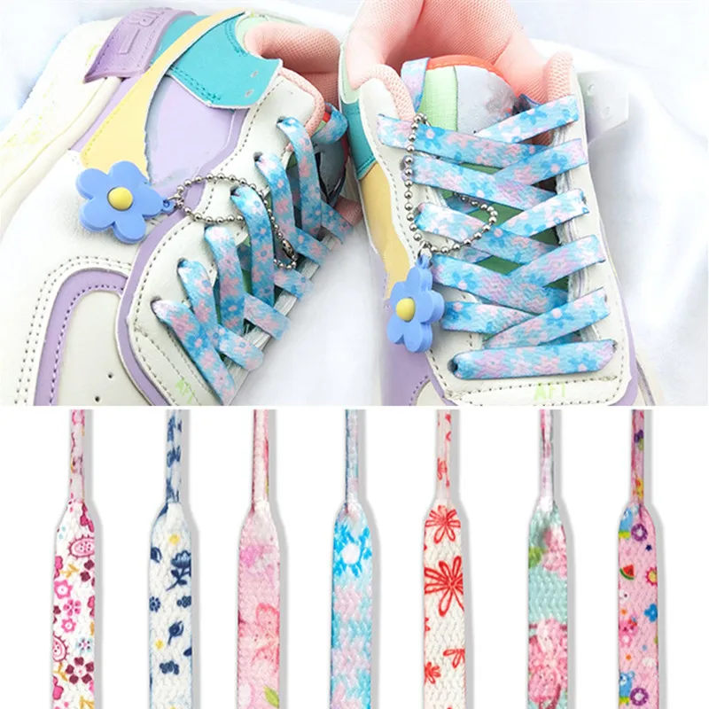 

Cute personality Pattern High-top Canvas Sneaker Pink Cherry Blossoms Shoelaces Fashion Women Men Cowboy Shoelaces Dropship