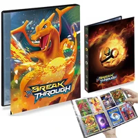 4 pocket pokemon 240 card binder album livre pok%c3%a9mon charizard map collector playing game holder book loaded capacity folder toy