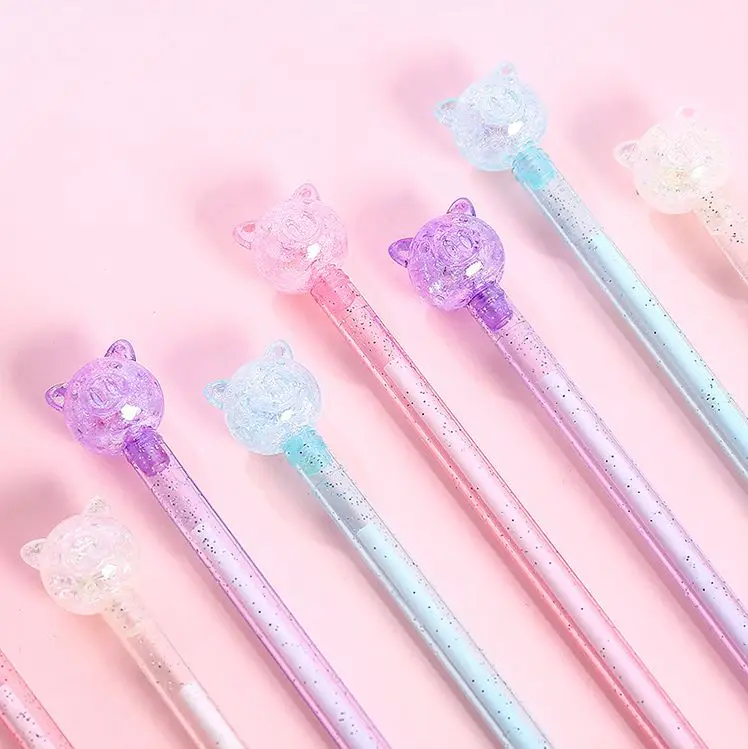 Милая свинья прозрачная ручка для студентов рекламный подарок канцелярские