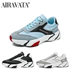 Мужские кроссовки для бега на шнуровке, Повседневная летняя модная спортивная легкая дышащая обувь на массивной платформе, 2021