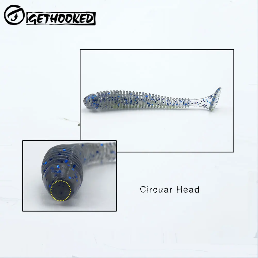 Gethooked 15 шт./лот воблеры рыболовные мягкие приманки резиновые 50 мм 0 7 г Т-образный