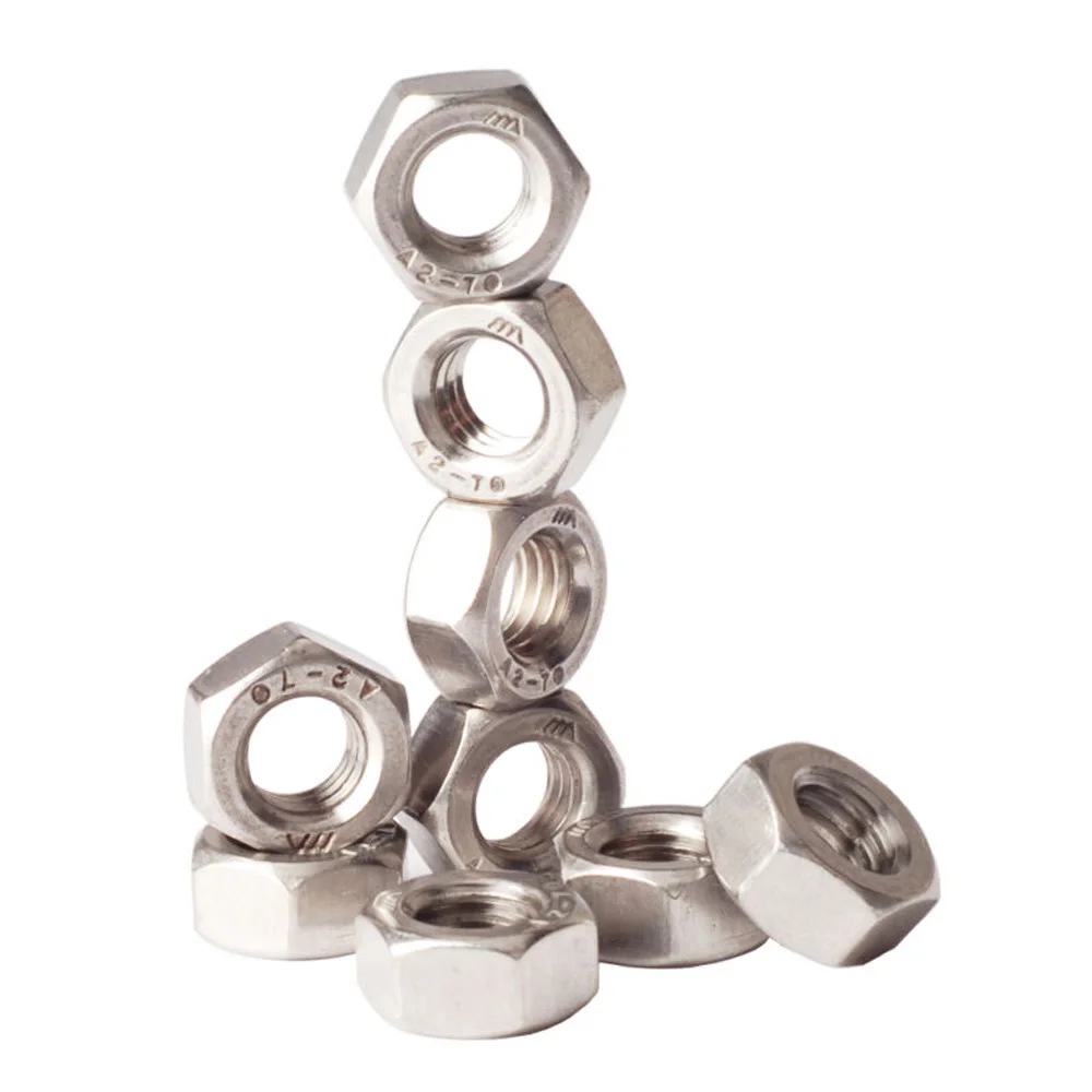 120 шт Шестигранная гайка из нержавеющей стали + коробка с резьбой в ассортименте M2