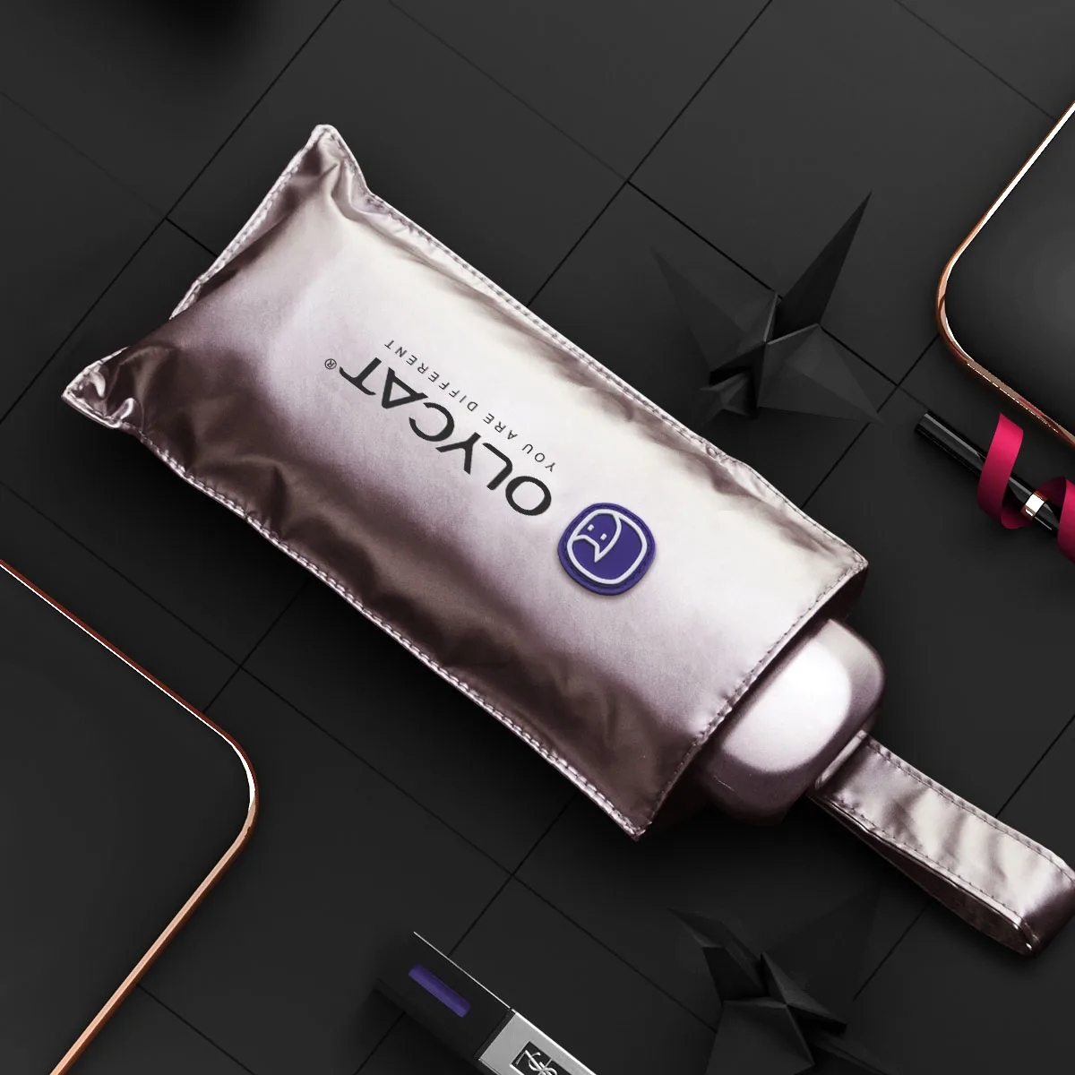 Mini Pocket Umbrella Flat Five-Folding Silver Anti Uv Sun Rain Women Titanium Kids Upf50+ Portable Windproof Gift Sy020 | Дом и сад