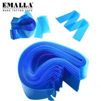 emalla 125pcs blue tattoo clip cord covers bags disposable machine covers plastic clear clean tool for makeup tattoo accessories