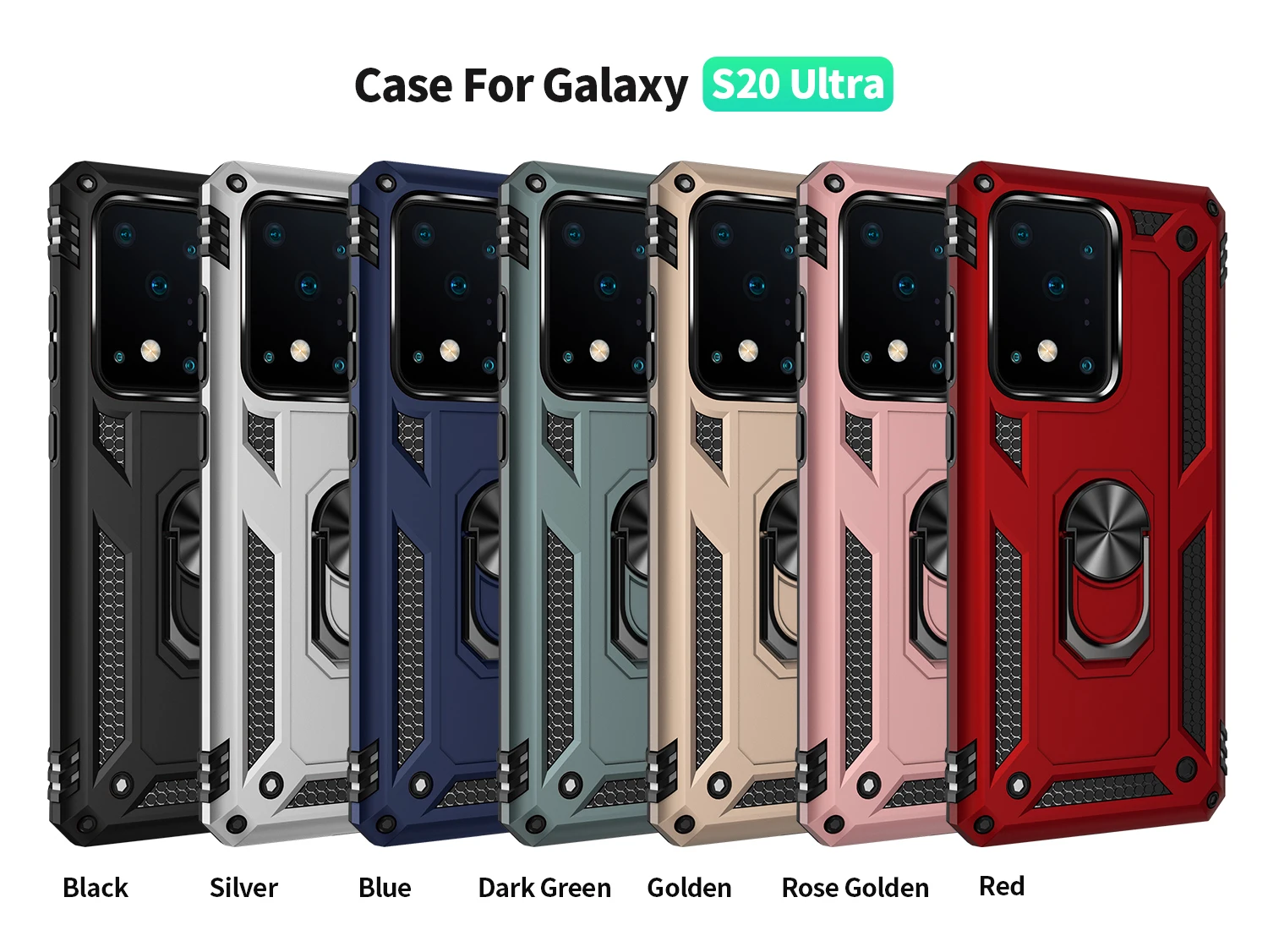 

Phone Case For Samsung Galaxy Note S7 S8 S9 S10 S10E 8 9 10 S20 20 S21 Plus Lite Ultra FE 5G Armor Shockproof Kickstand Cover