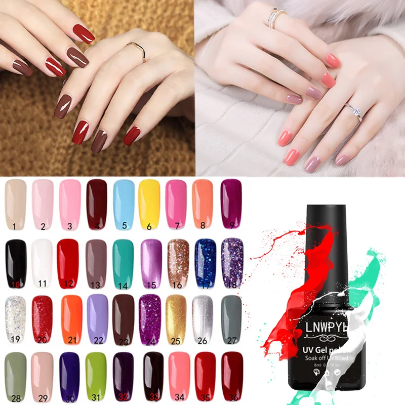 Набор для ногтей 24 Вт/48 Вт/54 Вт Светодиодная УФ лампа 12 Цветной Гель лак акриловый