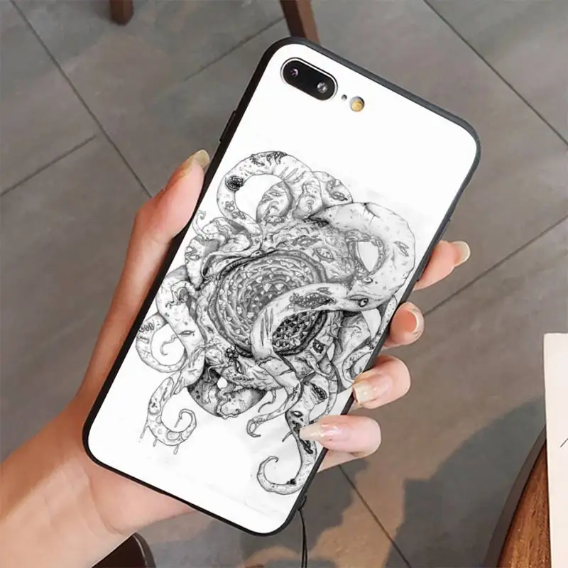 

cool lovecraft film festival universal Phone Case Tempered glass For iphone 5C 6 6S 7 8 plus X XS XR 11 PRO MAX