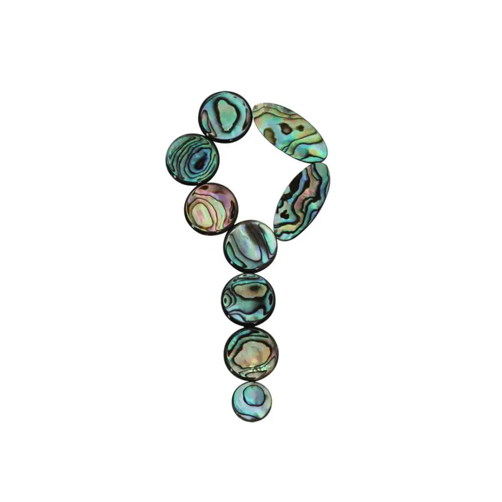 

9Pc Abalone Shell Saxophone Key Button Inlays For Alto/Soprano/Subalto Sax