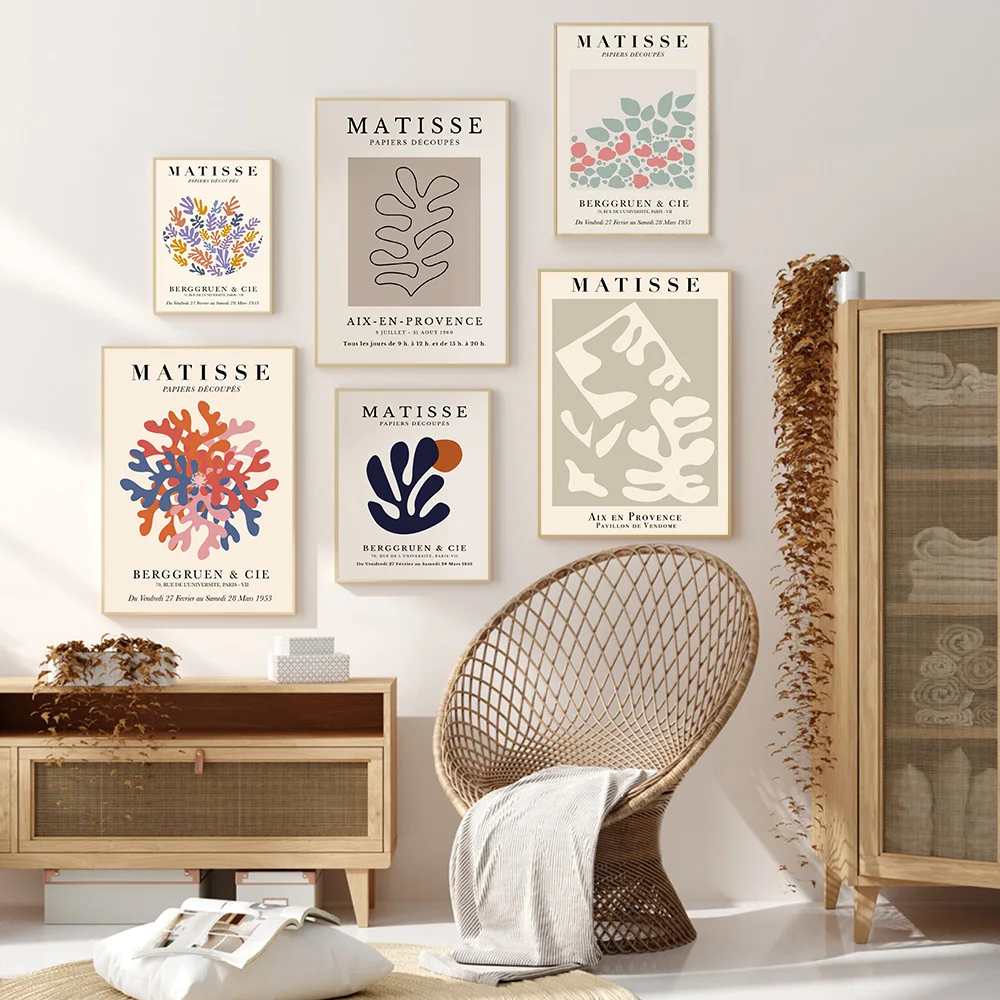 

Выставочный плакат матиссе Анри Матисс абстрактные листья холст печать винтажный музейный настенный художественный Рисунок домашний декор