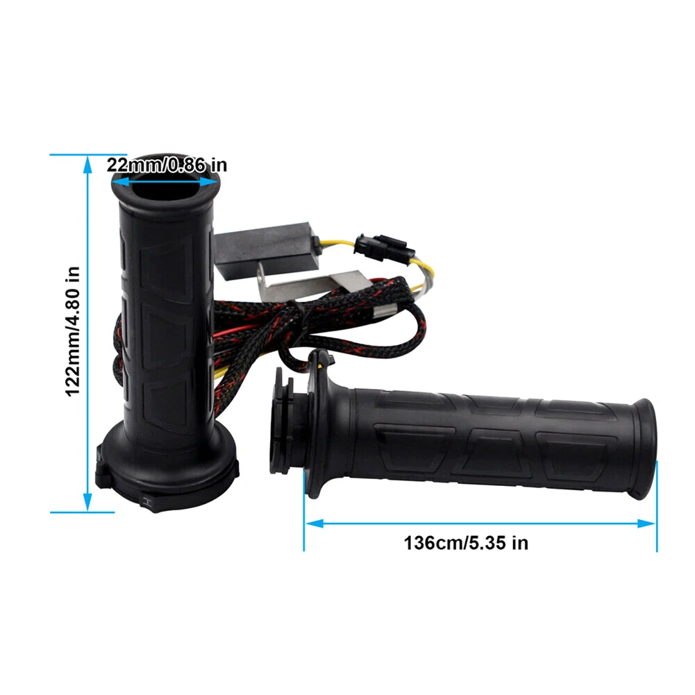 1 Pair 22mm12V Motos Motorcycle Handlebar Electric Hot Heated Grips Handle Manillar Quick Loading Warmer Grip Cover |