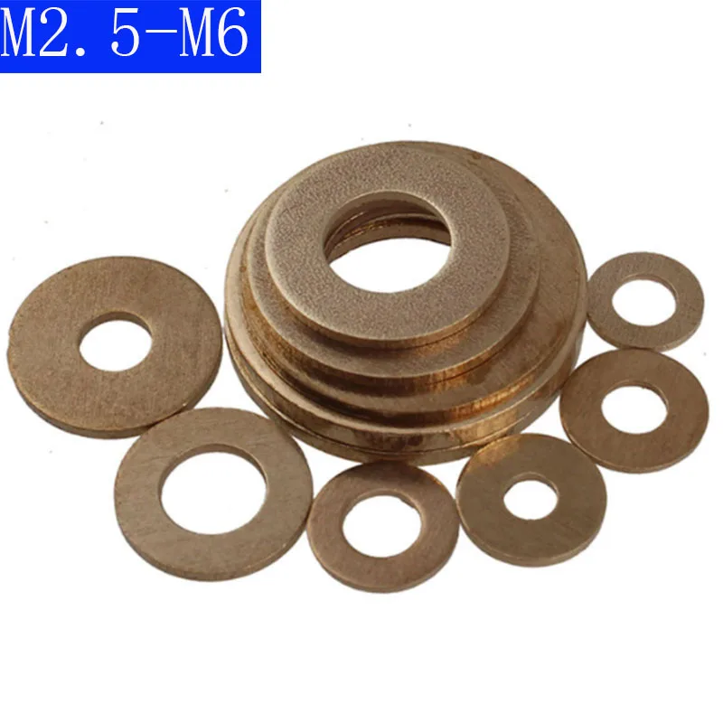 

M2.5 M3 M4 M5 M6 Brass Flat Washers To Fit Metric Bolts & Screws GB97 Copper