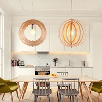 2021 new nordic variable multi ring solid wood pendant lamp for living room dining room bar home decoration lighting