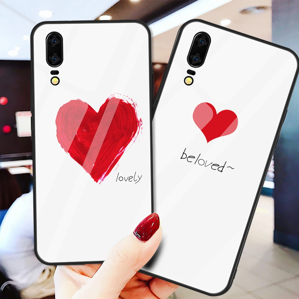 Чехол из закаленного стекла для Huawei P50 P40PRO P20Lite Mate20Lite с защитой от падения цветной