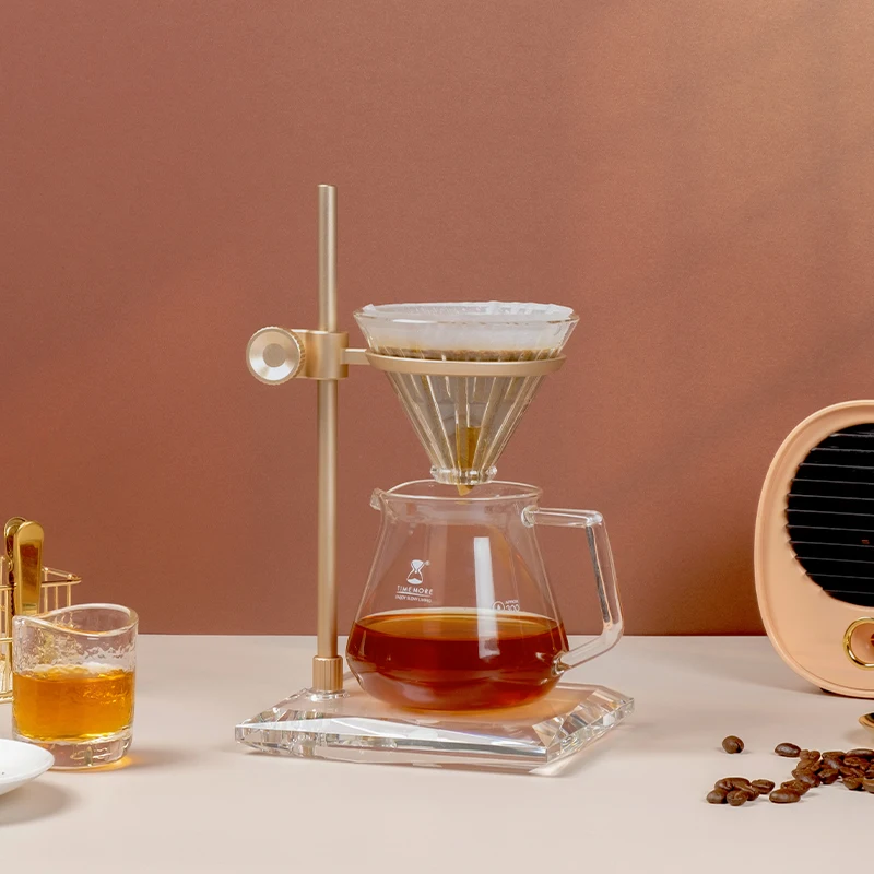 TIMEMORE Store-estante de caf&eacute; hecho a mano V60, altura ajustable, rotaci&oacute;n de 360 grados, soporte para filtro de caf&eacute;-3