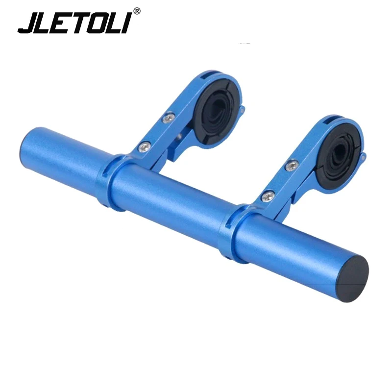 Double blue JLETOLI велосипедные стойки MTB руль Расширенный кронштейн бар компьютер держатель телефона велосипед сплав многофункциональный поддержка расширитель - Цвет: Double blue