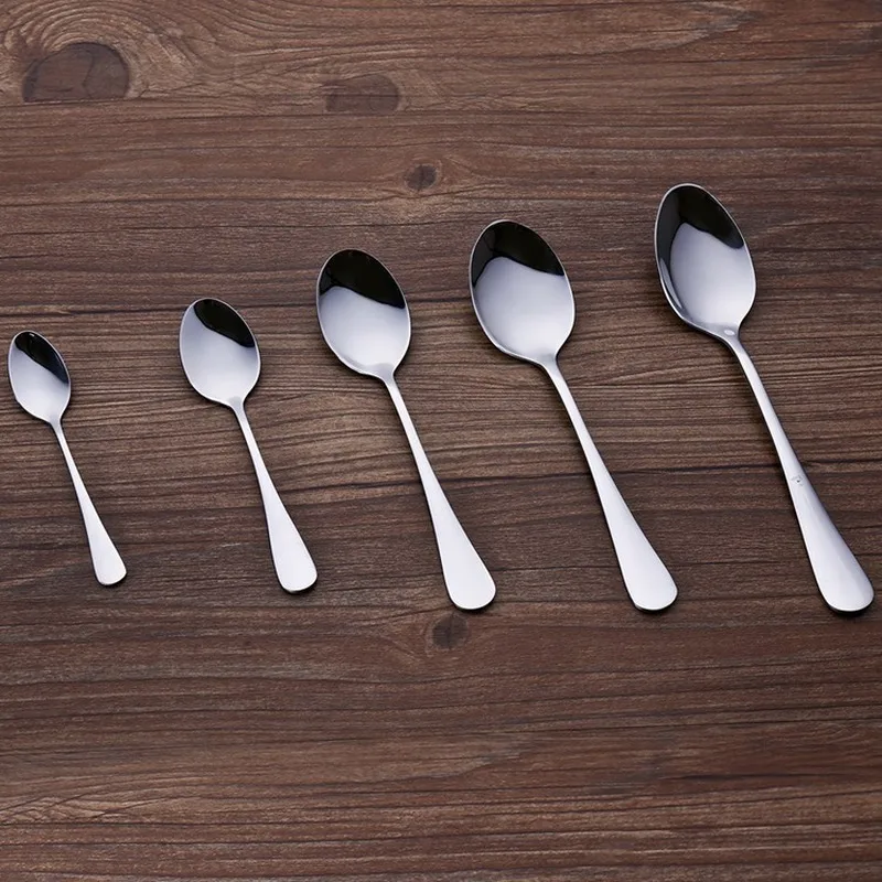 Столовые приборы из нержавеющей стали острая ложка совок для риса кофейная
