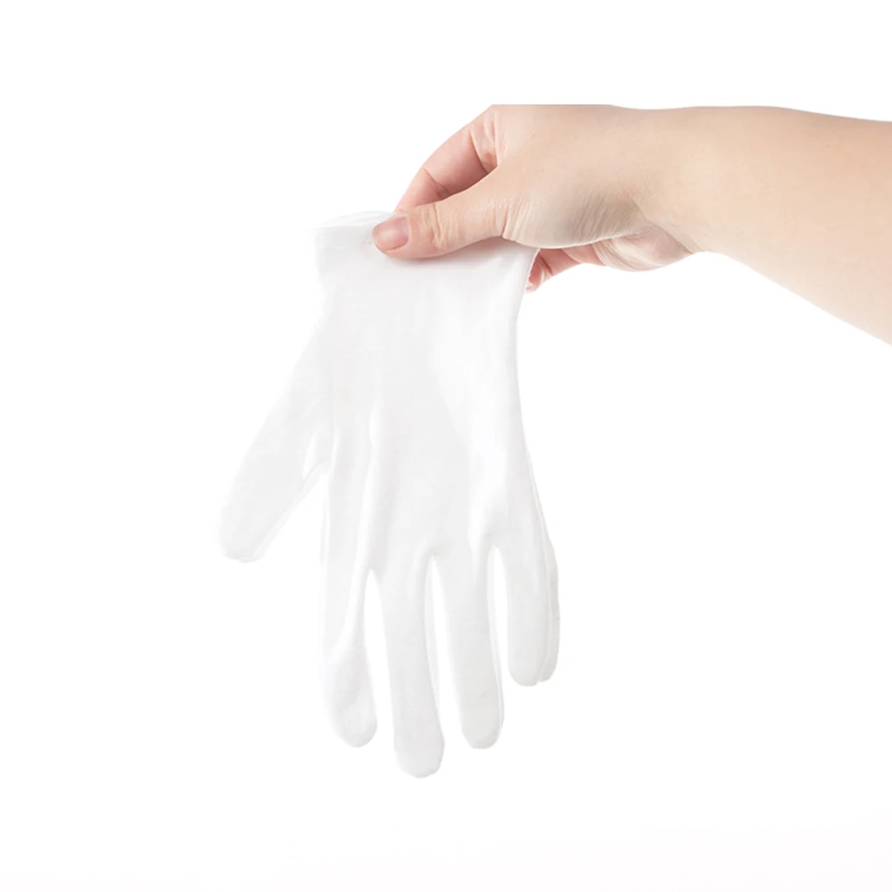 12 пар/партия белый Мягкий хлопок церемониальные перчатки растягивающийся