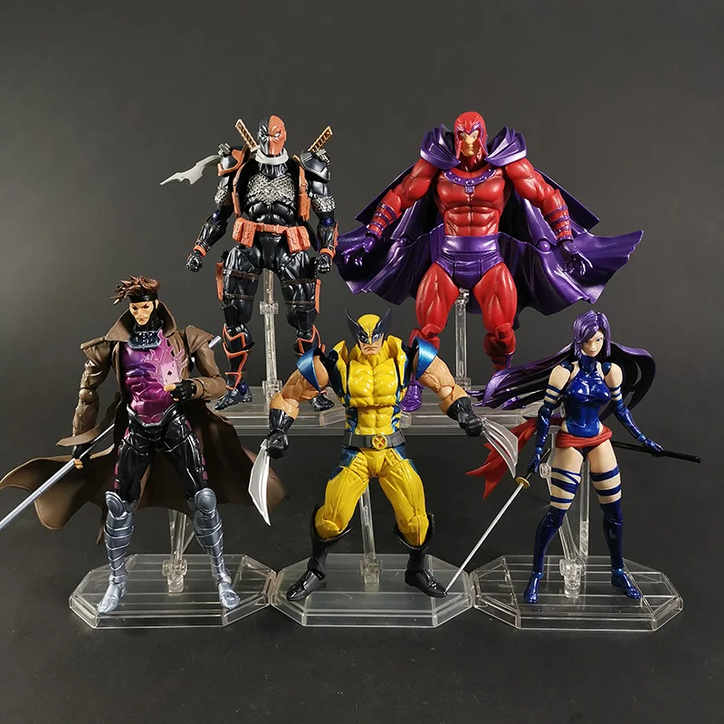 

Marvel Revoltech X-Men Wolverine Magneto Deathstroke Psylocke Gambit Joints Moveable Action Figure Toy