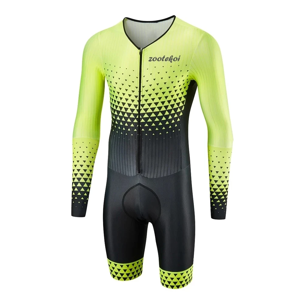 

ZOOTEKOI Men Long Sleeve Cycling Skinsuits Cycling Triathlon Suit Clothing Body Sets Roupa De Ciclismo Feminino Rompers Jumpsuit