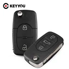 KEYYOU 23 кнопка для Audi TT A2 A4 A6 A8 Quattro CR1620 CR2032 Батарейный держатель HAA откидной Чехол для автомобильного ключа