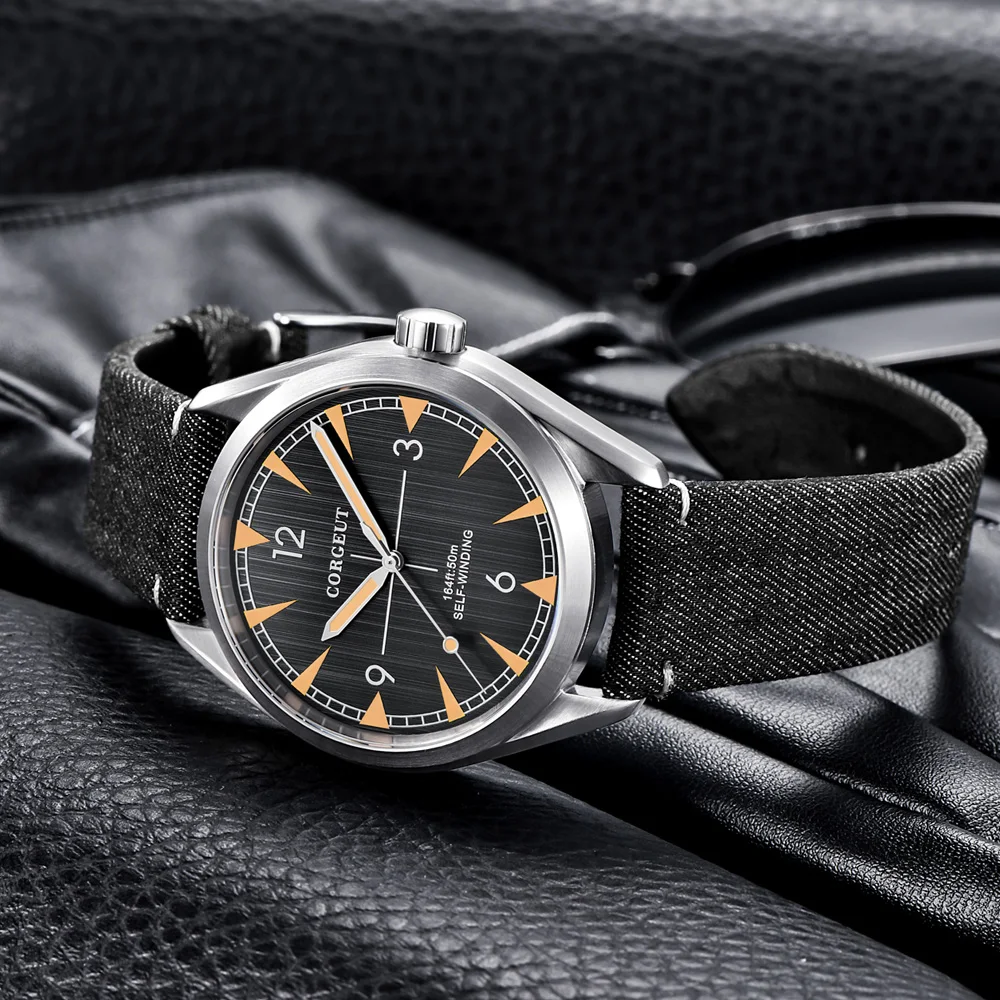 Мужские часы с сапфировым стеклом 41 мм водонепроницаемые механические наручные