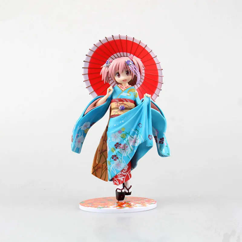 Японское аниме фигурка Puella Magi Madoka Magic Kaname Madoka кимоно Ver 22 см ПВХ 1/8 Масштаб Модель Коллекция Kawaii Девушка Кукла